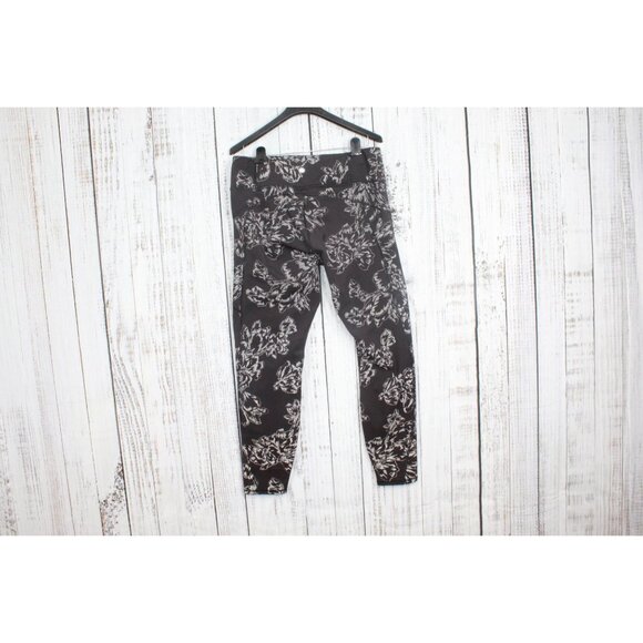 Athleta Rainier Reflective Tights Workout Yoga Aluna Bloom Black Large - Picture 5 of 11